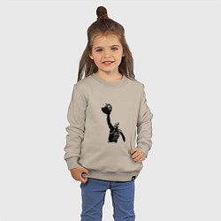 Свитшот хлопковый детский Jordan - Dunk, цвет: миндальный — фото 2