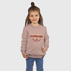 Свитшот хлопковый детский Cleveland - Basketball, цвет: пыльно-розовый — фото 2