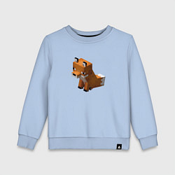 Свитшот хлопковый детский Милая лиса из Майнкрафта, цвет: мягкое небо