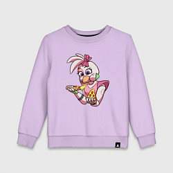 Свитшот хлопковый детский Five Nights at Freddys: Security Breach - Глэмрок, цвет: лаванда