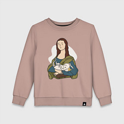 Свитшот хлопковый детский Кото Лиза, цвет: пыльно-розовый