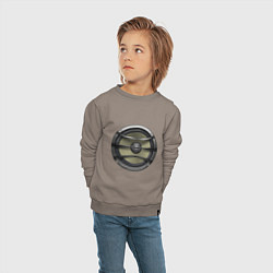 Свитшот хлопковый детский Subwoofer, цвет: утренний латте — фото 2