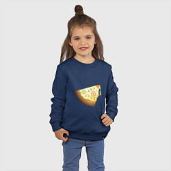 Свитшот хлопковый детский Пицца в стиле стимпанк, цвет: тёмно-синий — фото 2