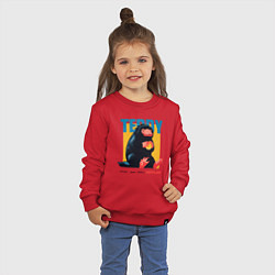 Свитшот хлопковый детский Фантастические Твари Ниффлер Тедди, цвет: красный — фото 2