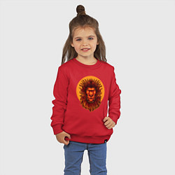 Свитшот хлопковый детский Солнечный лев, цвет: красный — фото 2