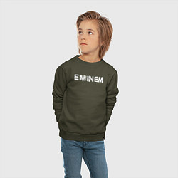 Свитшот хлопковый детский Eminem ЭМИНЕМ, цвет: хаки — фото 2