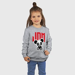 Свитшот хлопковый детский JDM Panda Japan, цвет: меланж — фото 2