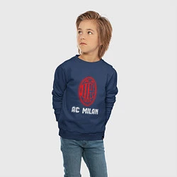 Свитшот хлопковый детский МИЛАН AC Milan, цвет: тёмно-синий — фото 2