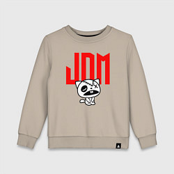 Свитшот хлопковый детский JDM Kitten-Zombie Japan, цвет: миндальный