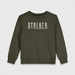 Свитшот хлопковый детский S T A L K E R - Logo, цвет: хаки