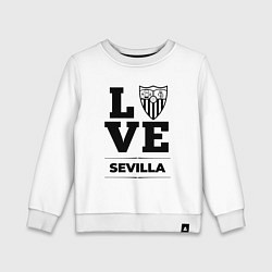 Свитшот хлопковый детский Sevilla Love Классика, цвет: белый