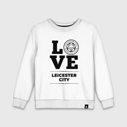 Свитшот хлопковый детский Leicester City Love Классика, цвет: белый