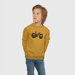 Свитшот хлопковый детский Mtb enduro bike, цвет: горчичный — фото 2