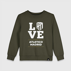 Свитшот хлопковый детский Atletico Madrid Love Classic, цвет: хаки