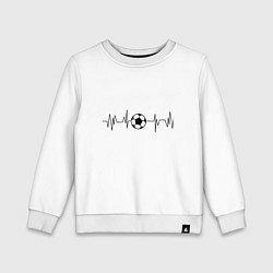 Детский свитшот Футбольный мяч в кардиограмме