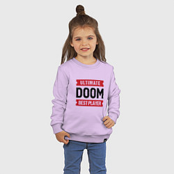 Свитшот хлопковый детский Doom Ultimate, цвет: лаванда — фото 2