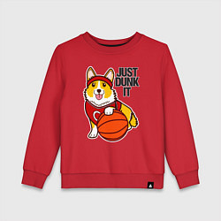 Детский свитшот JUST DUNK IT корги