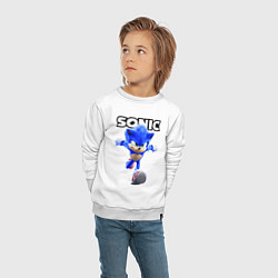 Свитшот хлопковый детский Sonic the Hedgehog 2022, цвет: белый — фото 2
