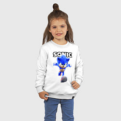 Свитшот хлопковый детский Sonic the Hedgehog 2022, цвет: белый — фото 2