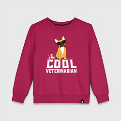 Детский свитшот Крутой ветеринар французский бульдог