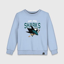 Свитшот хлопковый детский SAN JOSE SHARKS NHL, цвет: мягкое небо