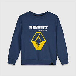 Свитшот хлопковый детский РЕНО Autosport, цвет: тёмно-синий