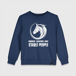 Детский свитшот Любители лошадей стойкие люди
