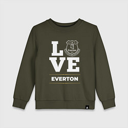 Свитшот хлопковый детский Everton Love Classic, цвет: хаки