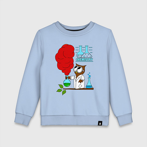 Детский свитшот Сова химик / Мягкое небо – фото 1