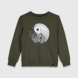Детский свитшот Инь Янь по совиному