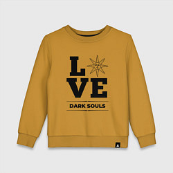Свитшот хлопковый детский Dark Souls Love Classic, цвет: горчичный