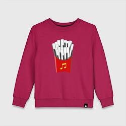 Детский свитшот Картошка Фри Клавиши Фортепиано