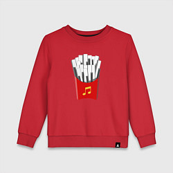 Детский свитшот Картошка Фри Клавиши Фортепиано