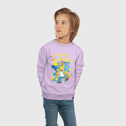 Свитшот хлопковый детский The SimpsonsСемейка Симпсонов, цвет: лаванда — фото 2