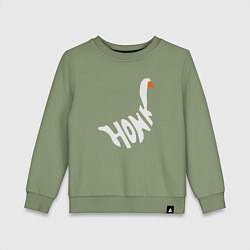 Детский свитшот Honk White Гусь Белый