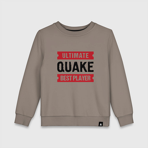 Детский свитшот Quake: таблички Ultimate и Best Player / Утренний латте – фото 1