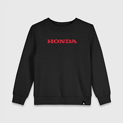 Свитшот хлопковый детский HONDA ХОНДА LOGO спина, цвет: черный