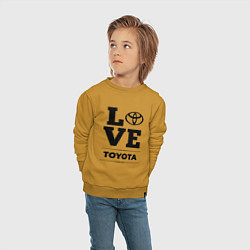 Свитшот хлопковый детский Toyota Love Classic, цвет: горчичный — фото 2