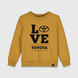 Свитшот хлопковый детский Toyota Love Classic, цвет: горчичный