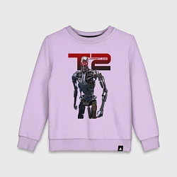 Свитшот хлопковый детский Terminator 2 - T800, цвет: лаванда