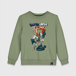 Детский свитшот Earth worm - Jim