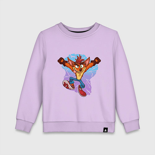 Детский свитшот Crash Bandicoot - Its About Time / Лаванда – фото 1