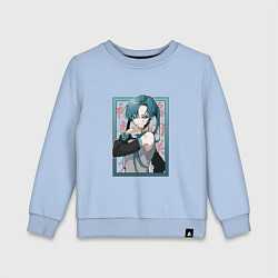 Свитшот хлопковый детский Hatsune Miku Drain, цвет: мягкое небо