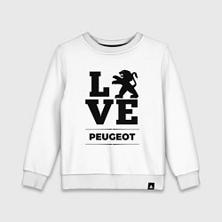 Свитшот хлопковый детский Peugeot Love Classic, цвет: белый