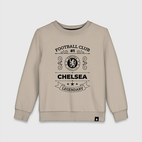 Детский свитшот Chelsea: Football Club Number 1 Legendary / Миндальный – фото 1