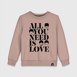 Детский свитшот ALL YOU NEED IS LOVE THE BEATLES