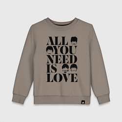 Детский свитшот ALL YOU NEED IS LOVE THE BEATLES