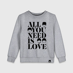 Детский свитшот ALL YOU NEED IS LOVE THE BEATLES