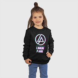 Свитшот хлопковый детский Linkin Park Glitch Rock, цвет: черный — фото 2