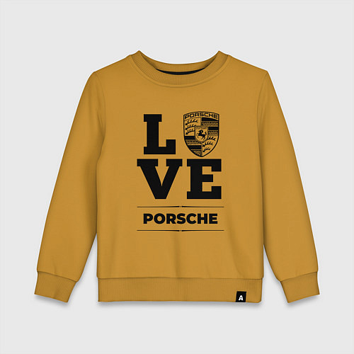 Детский свитшот Porsche Love Classic / Горчичный – фото 1